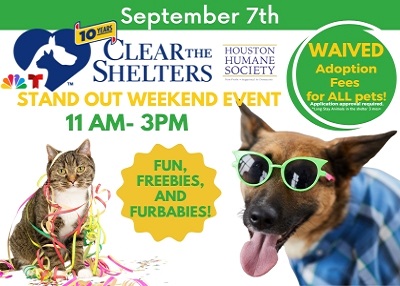 Houston Humane Society | Clear The Shelters Stand Out Weekend Event