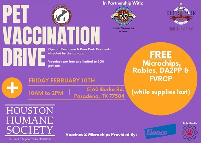 Houston Humane Society | Pet Vaccination Drive