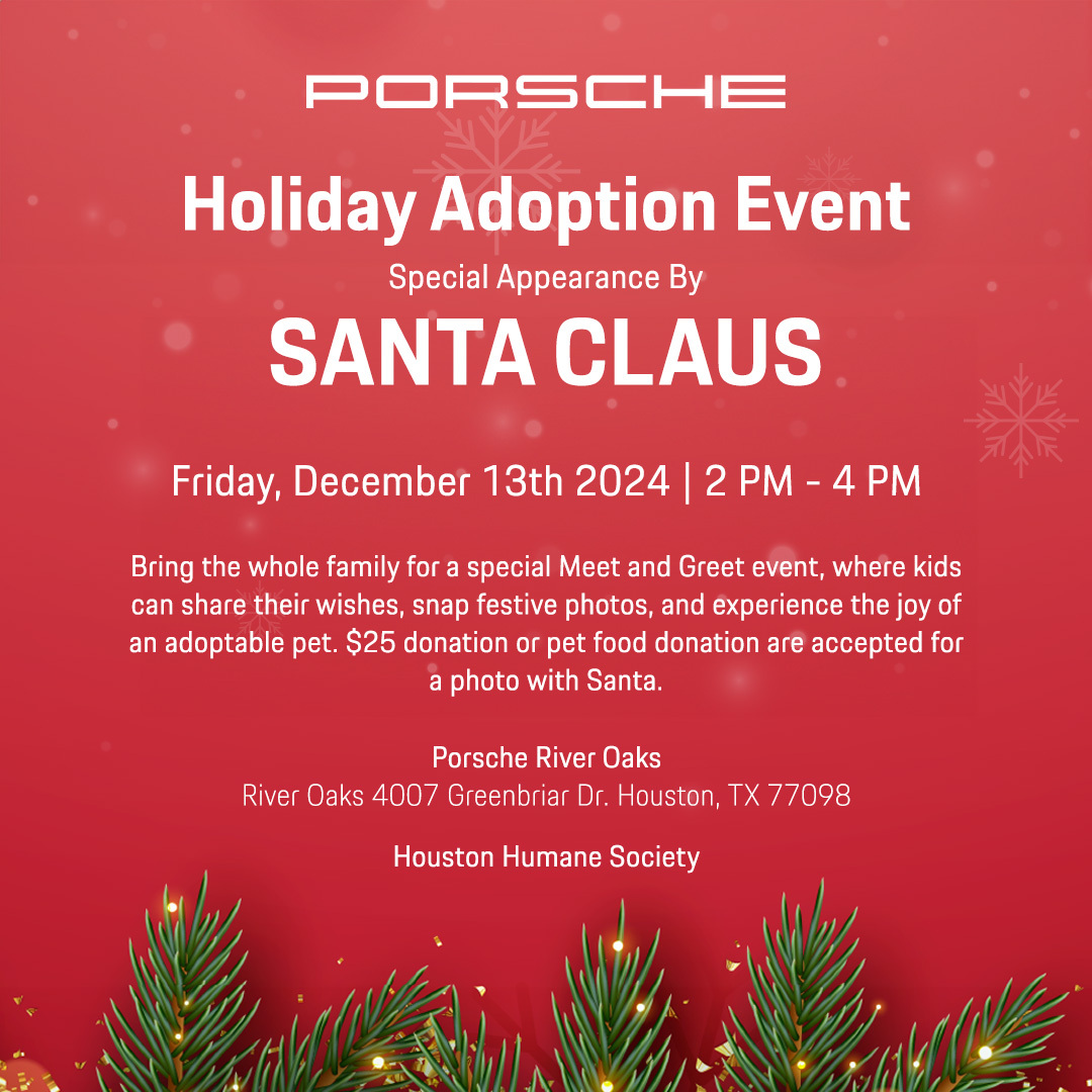 porscheriveroaksdec24holidayadoptionevent