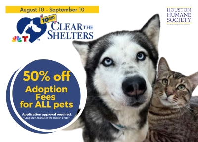 Houston Humane Society | Clear the Shelters