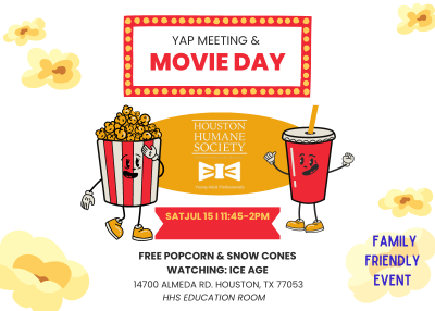 Houston Humane Society | YAP Interest Meeting and Movie Day In (Free Snacks) 